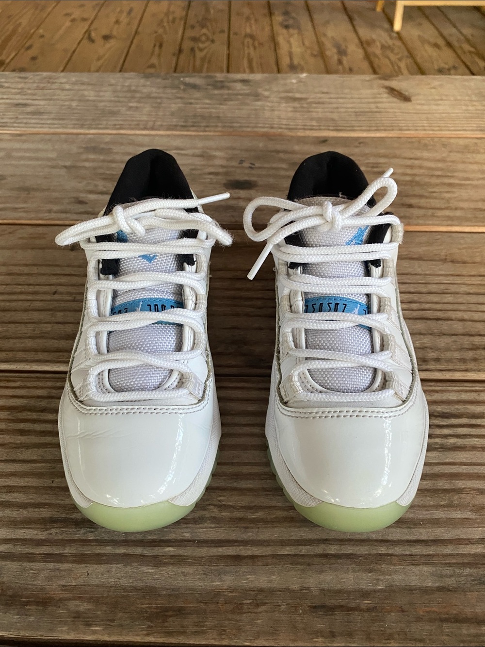 Jordan Kids White Sneakers with Clear Bubble Accents 13C
